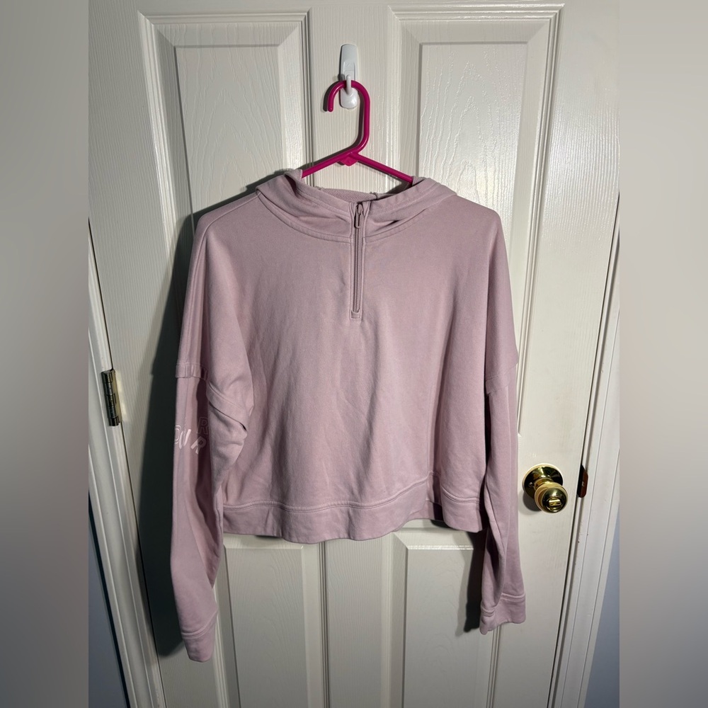 Under Armour Pink Relaxed Cropped Sweatshirt Long Sleeve
